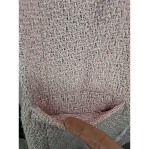 Venus Tweed Fringe Jacket Size 12 Pink Cardigan NWOT - Picture 6 of 13